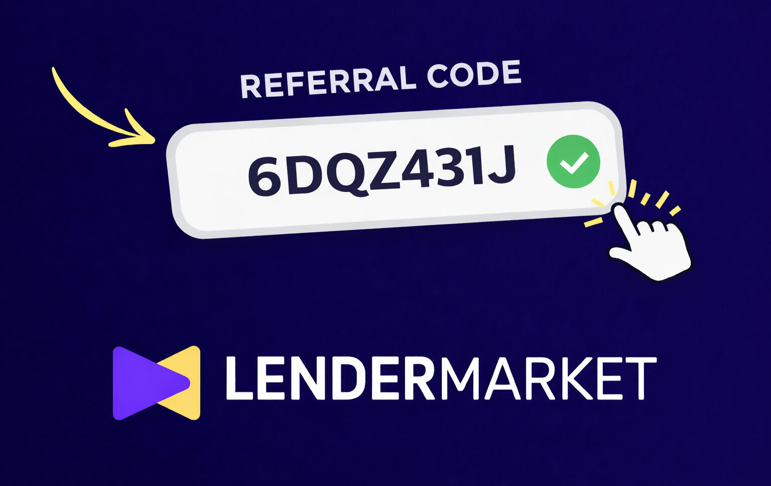 Lendermarket Referral Code 6DQZ431J – Get €10 Bonus at Signup (European Crowdlending Platform) Lendermarket referral code 6DQZ431J to get a €10 signup bonus on your first investment – European peer-to-peer lending platform
